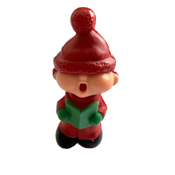 Vintage Wizard‎ Wax Air Freshener Boy Caroler Figurine 1983 5.5" Christmas - Picture 1 of 5